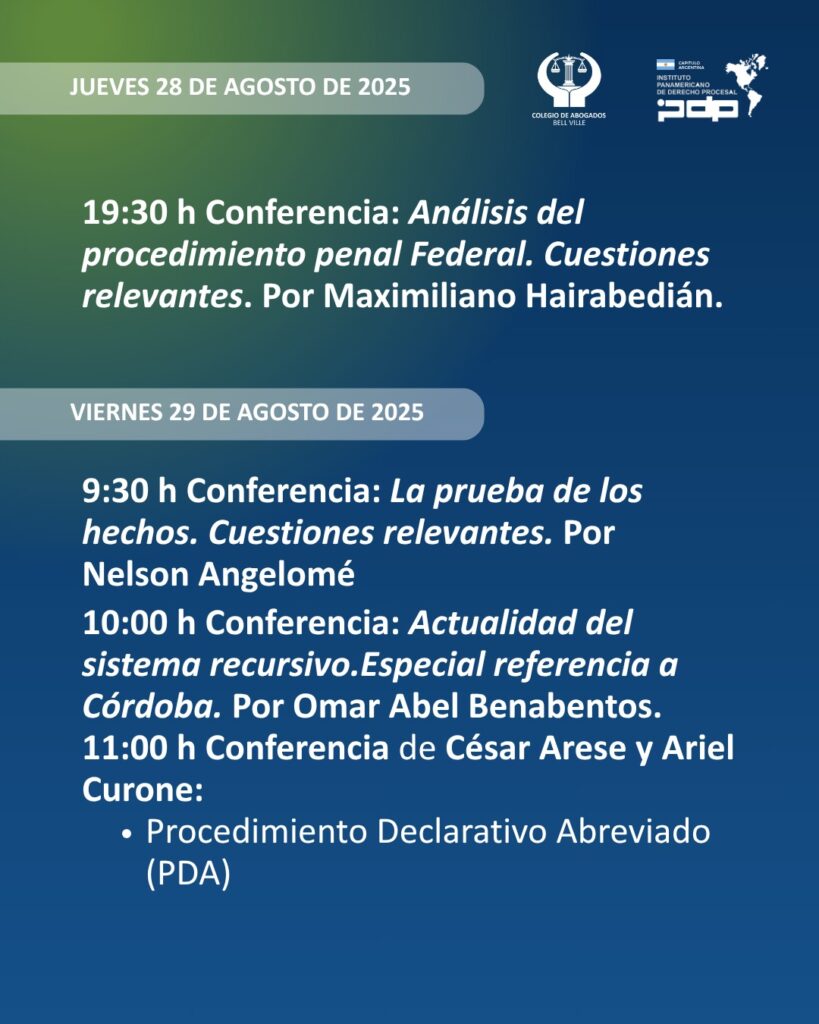 TERCER CONGRESO DE DERECHO PROCESAL DE BELL VILLE